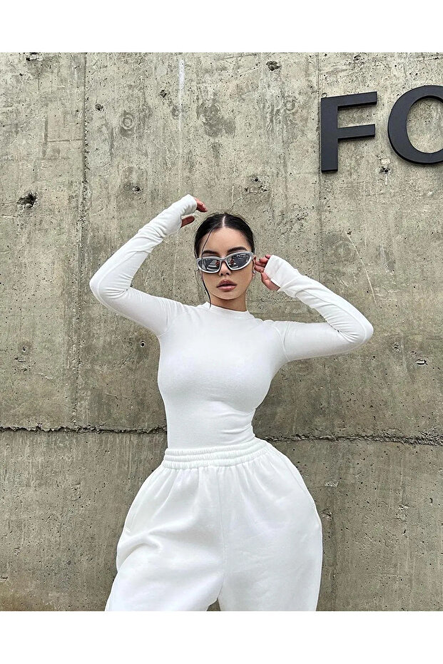 Y2K Gri Basic Bodysuit - 2