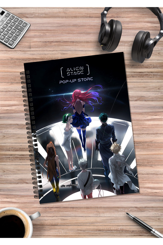 دفتر ملاحظات حلزوني من Alien Stage Anime مقاس A5 (50 ورقة)