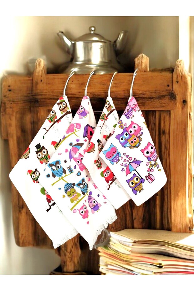 Set of 4 Kitchen Towels Heart Towel Hand Face Towel Set Drying Cloth 30X50 40X60