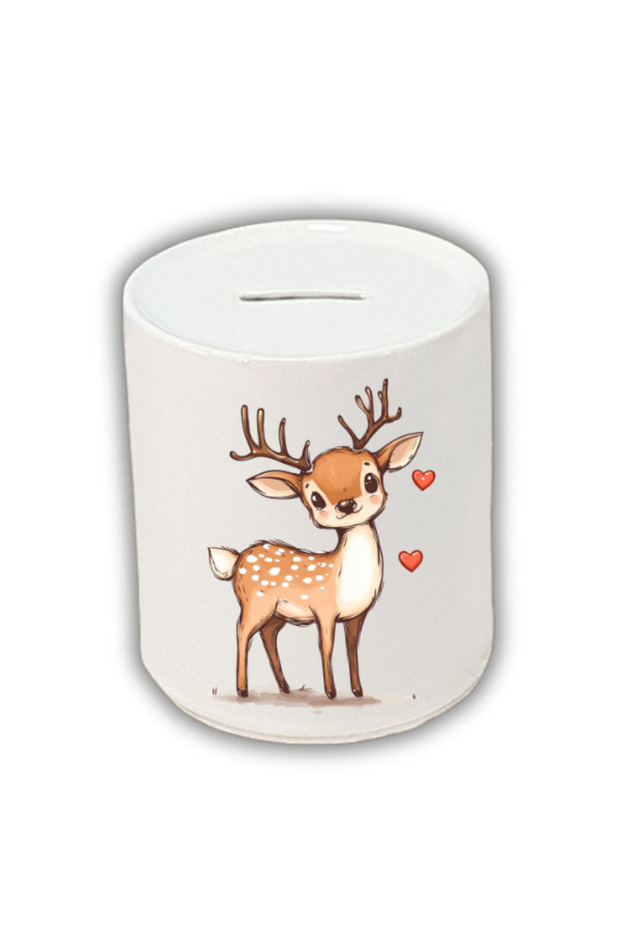 Cute Deer Printed Piggy Bank Birthday Gift