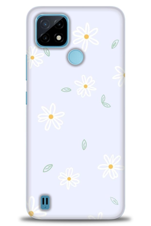 Realme C21 Case Hd Printed Case - White Daisies
