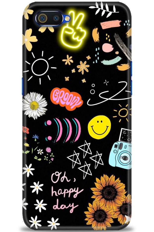 Realme C2 Case Hd Printed Case - Happy Day