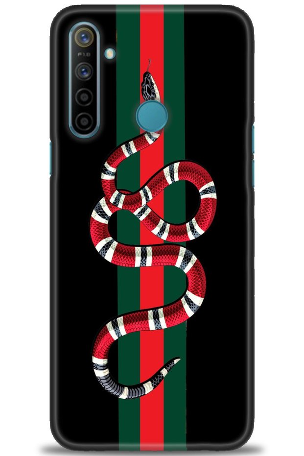 Realme 5I / 6I / C3 Case Hd Printed Case - Red Green Snake