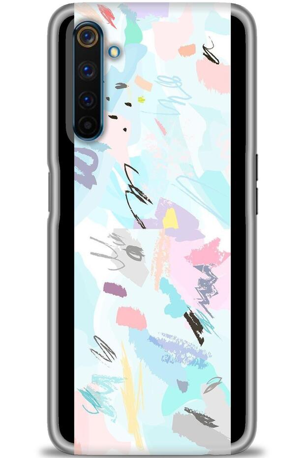 Realme 6 Pro Case Hd Printed Case - Blue and Purple + Full Screen Protector