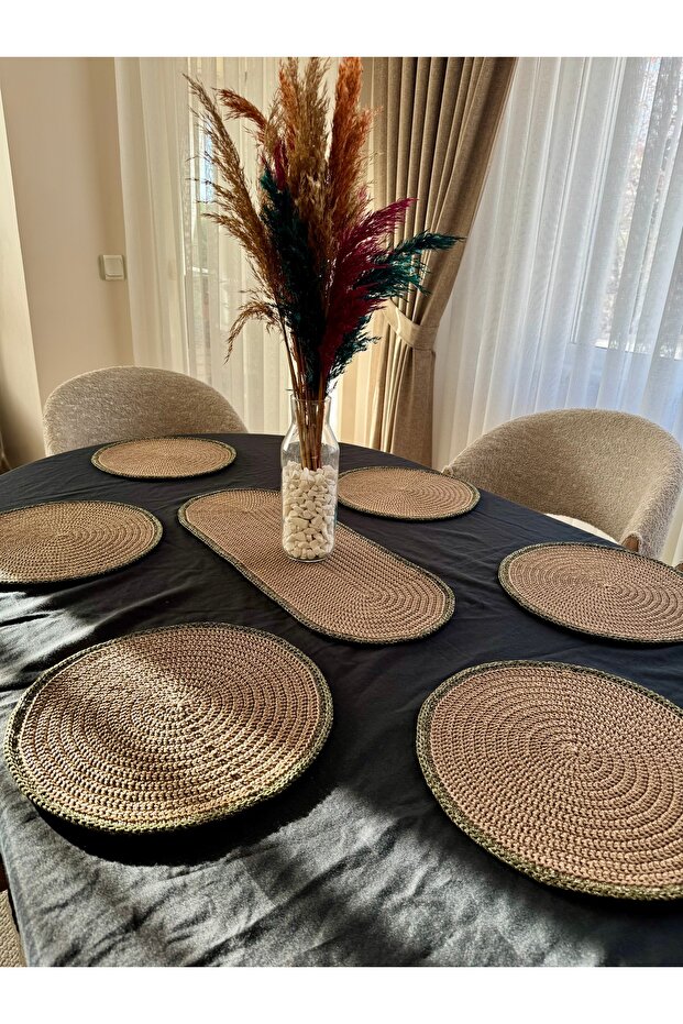 Flat Model Supla Set in Polyester Macrame Thread - 2