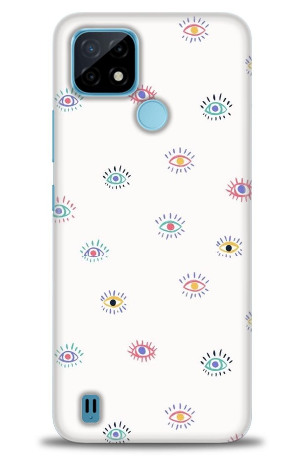 Realme C21 Case Hd Printed Case - Colorful Eyes + Full Screen Protector