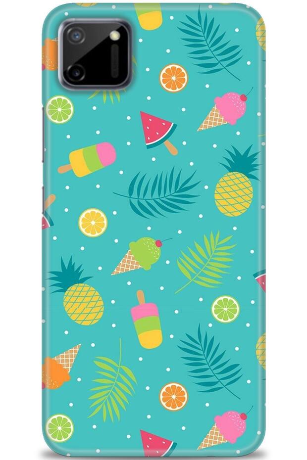 Realme C11 Case Hd Printed Case - Ice Cream and Leaves