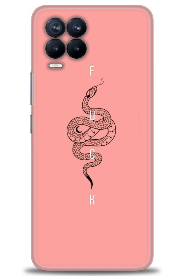 Realme 8 Case Hd Printed Case - Pink Snake
