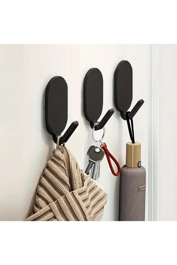 Strong Self Adhesive Wall Hooks / Hangers (Set of 3)
