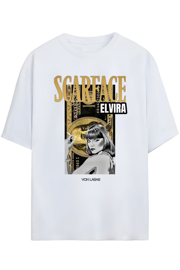 Scarface Elvira Design Unisex Oversize Cotton T-Shirt