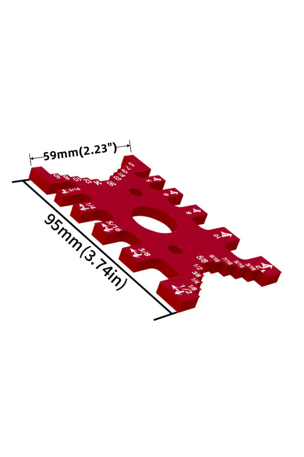 Carpenter Ruler - Router Bit Guide for Swallow Tail, Jig Depth, Gauge Tenon Cutter - 3