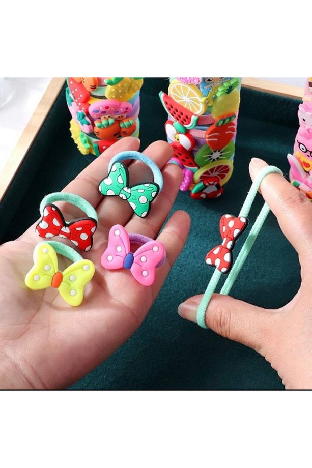 Kız Çocuk Ve Kız Bebek Karışık Lastik Toka Seti - 15 Adet - 3