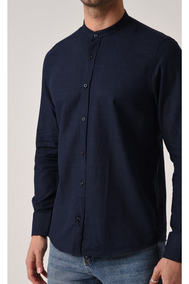 Magnificent Collar Men's Linen Shirt