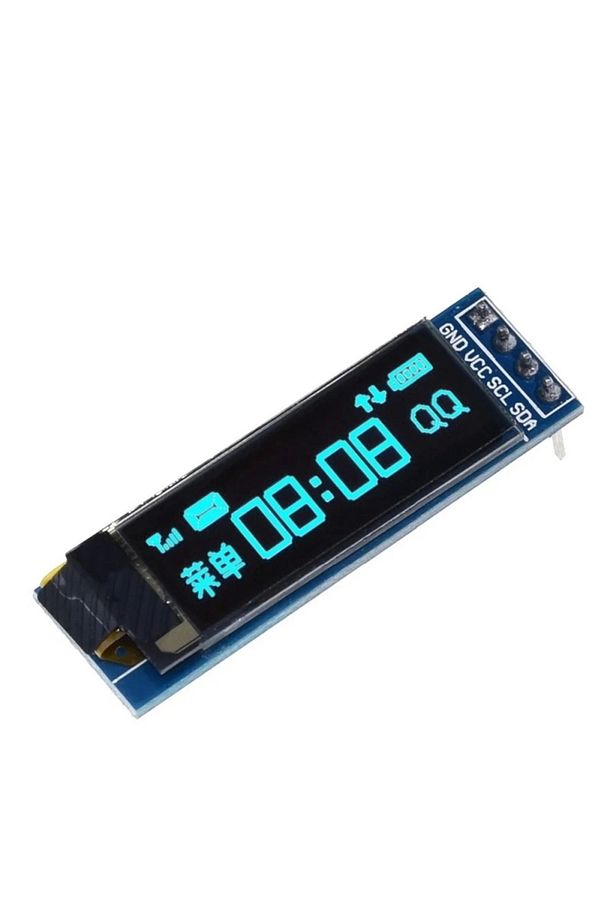 128x32 Oled Lcd Ekran 0.91 Inch - Mavi (ARDUİNO UYUMLU) - 1
