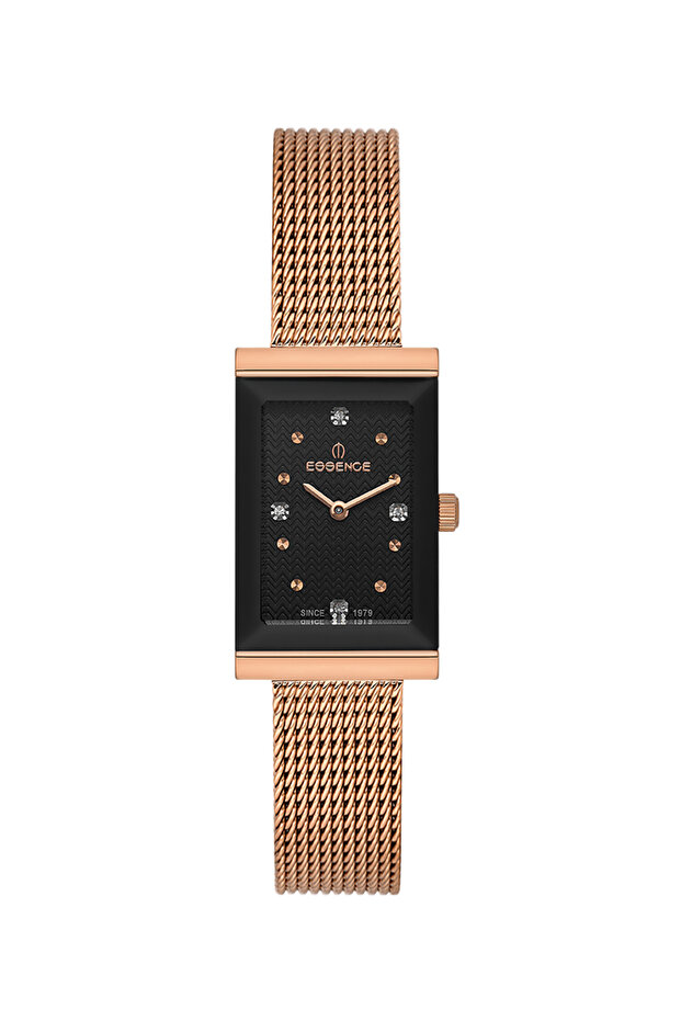 5 Atm Water Resistant D1213.490 Stone Design Mesh/Steel Cord Rectangular Dial Steel Case - 1