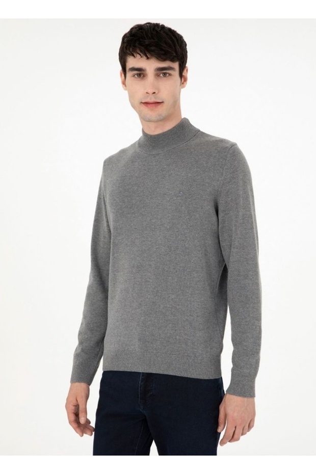Basic Slim Fit Half-Fisherman 50% Cotton 50% Acrylic Knitwear Sweater (Özse Giyim)
