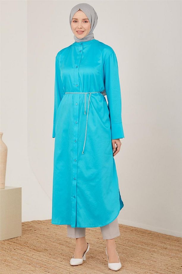 Oversize Tunik Elbise 23y4502 Aqua - 3