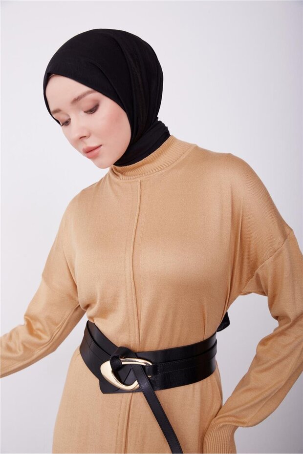 Elbise 23kd4248 Camel - 3