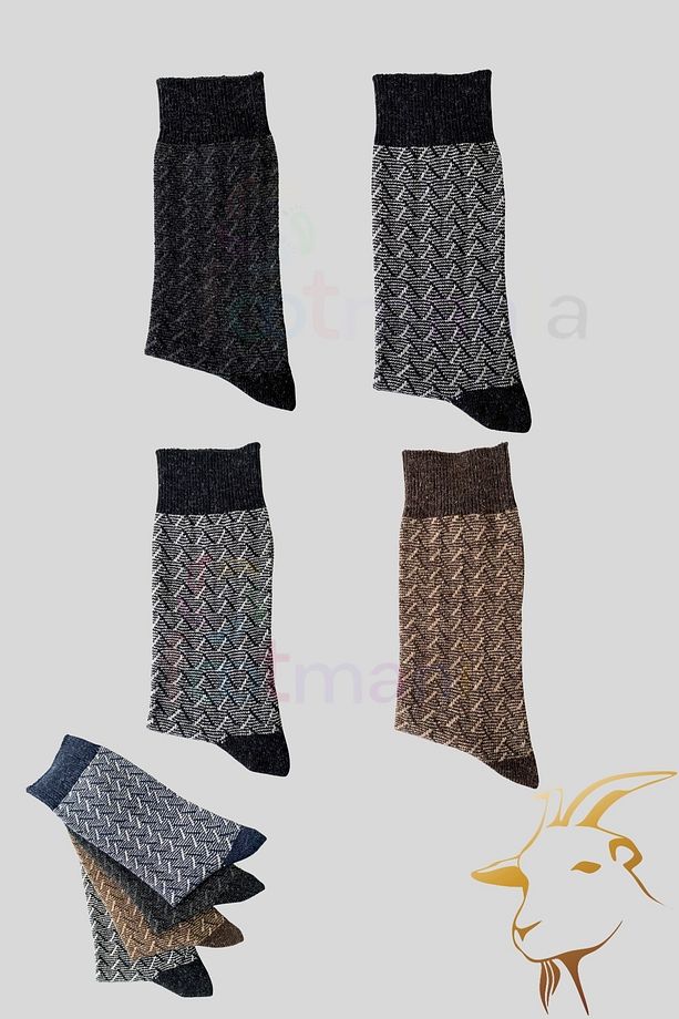 4 "lü Kışlık Erkek Lambswool Yün Kışlık Çorap Seti(%100 Isı ) - 3