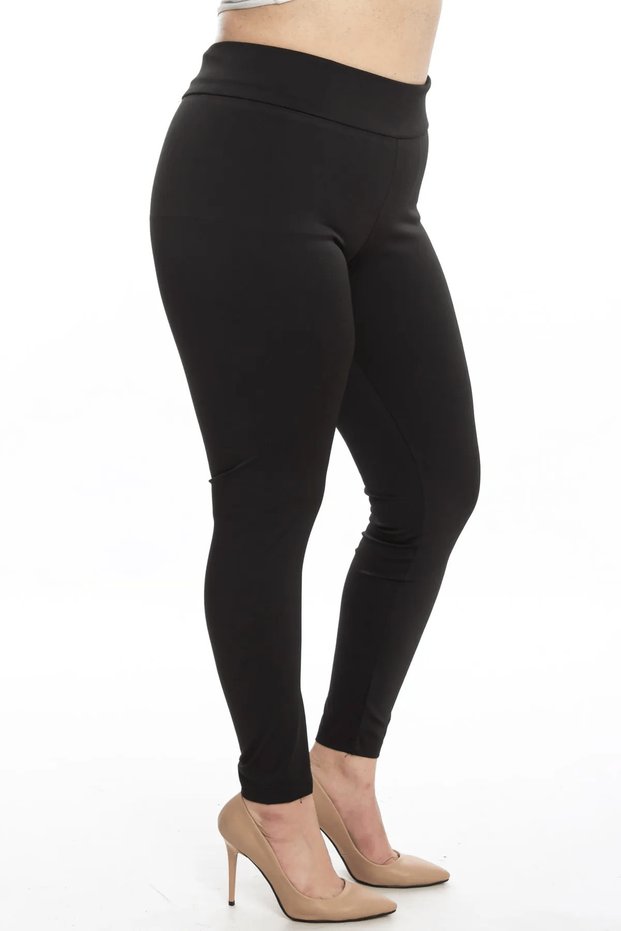 High Waist Recovery Plus Size Women's Leggings - Diving Fabric (Uygkn)