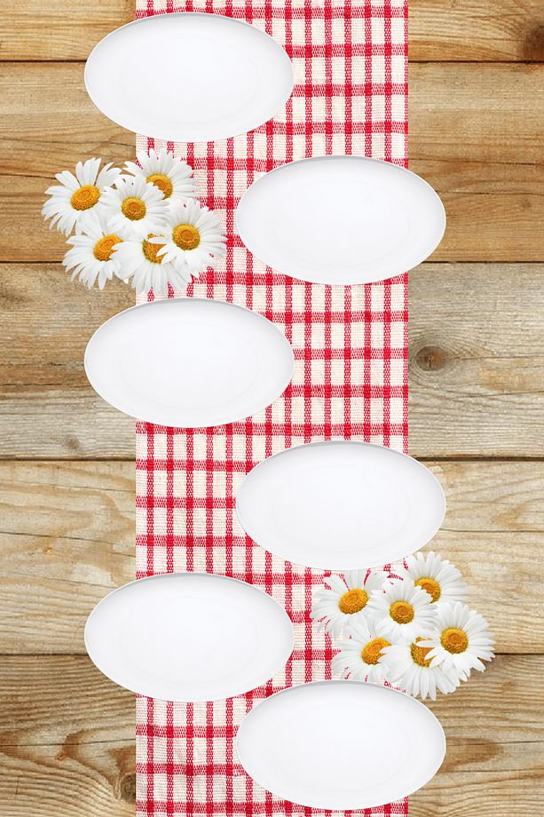 MimHome Fast 17cm 7"inch Sade Tabak:HORECA Piknik Serpme Kahvaltı Peynir Sunum - 1