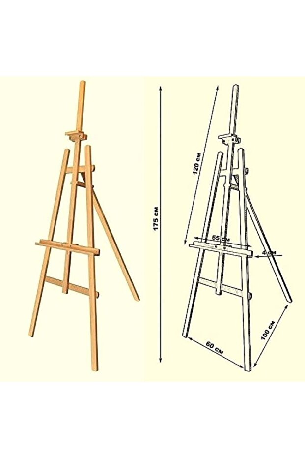 Şövale A Tipi Stüdyo Ressam Sehpası Koala - 6