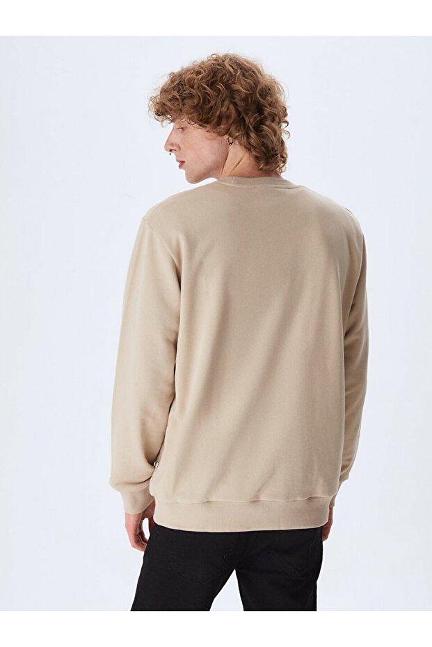 Basic Beige Sweatshirt - 3