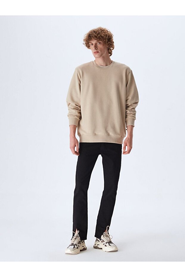 Basic Beige Sweatshirt - 2