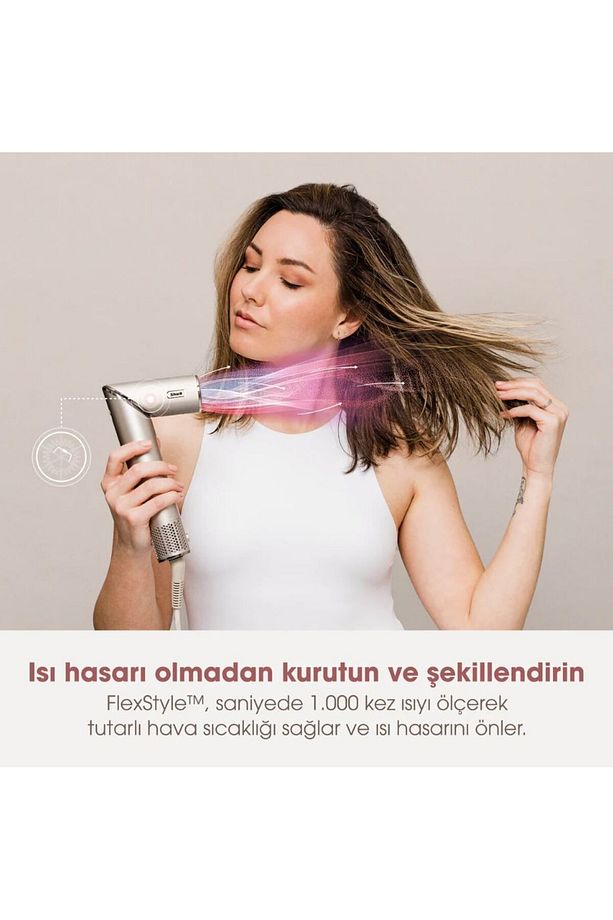 Flexstyle 5-in-1 Air Saç Kurutma Ve Şekillendirme Sistemi+saklama Kutusu - Gri-bej - 1