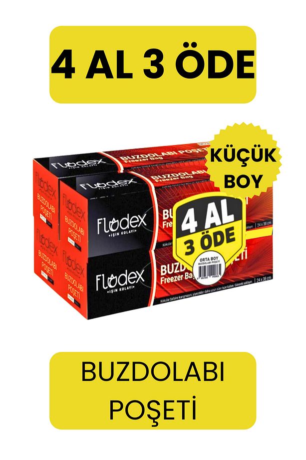 Buzdolabı Poşeti 4 Al 3 Öde Küçük Boy - 1