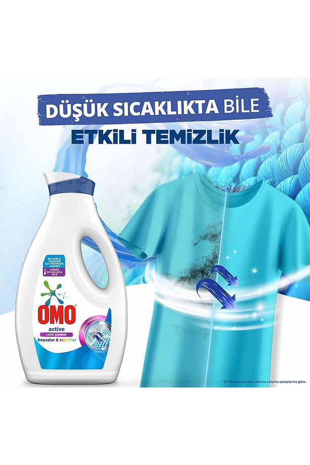 Sıvı Çamaşır Deterjanı Active Cold Power Beyazlar Ve Renkliler 1690 ml X4 - 5