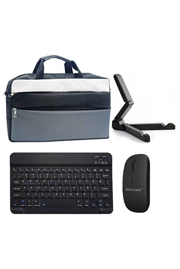 Huawei Matepad 11.5 PaperMatte Edition ile uyumlu Çanta+BT Klavye+Mouse+Tablet Standı Siyah-AL4840 - 1