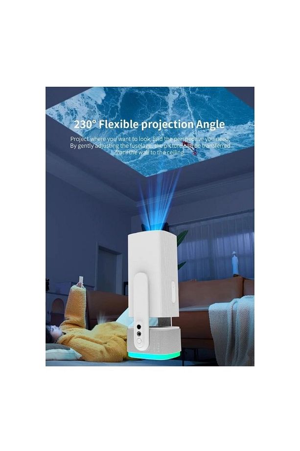 5200MH Şarjlı Ev Sinema Projeksiyon Cihazı WİFİ 1280 x 720P Otomatik Odak Android11 Akıllı Projektör - 5