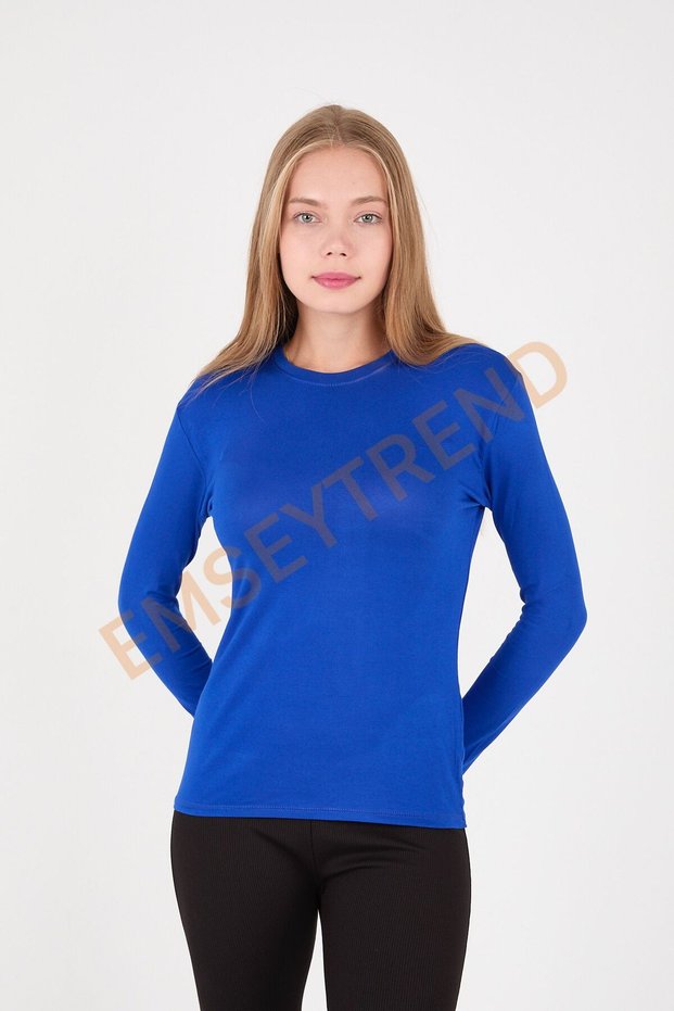 Crew Neck Long Sleeve Lycra Body Badi Black White Skin Red Blue Colors