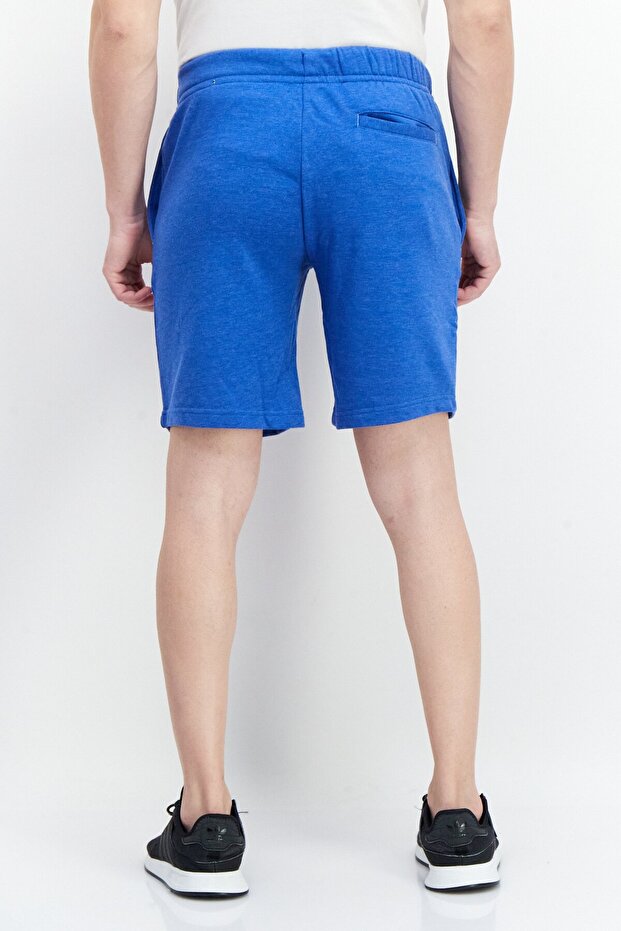 شورت رجالي أساسي من الصوف برباط، أزرق ملكي - 4