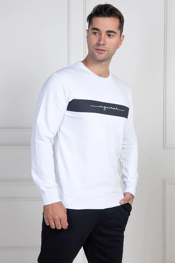 Erkek İki İp Örme Spor Model Büyük Beden Sıfır Yaka Uzun Kollu Pijama(Eşofman)Takımı  %100 Pamuk - 4
