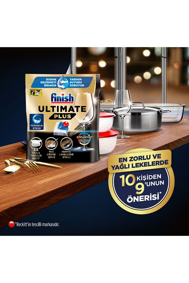 Ultimate Plus Hepsi Bir Arada Bulaşık Makinesi Deterjanı Tablet 120 Adet +Borcam Hediye - 8