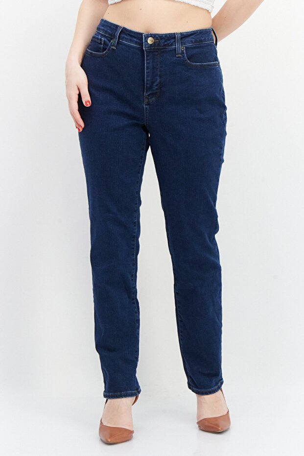 Women Slim Fit High Waist Solid Stretchable Jeans, Blue