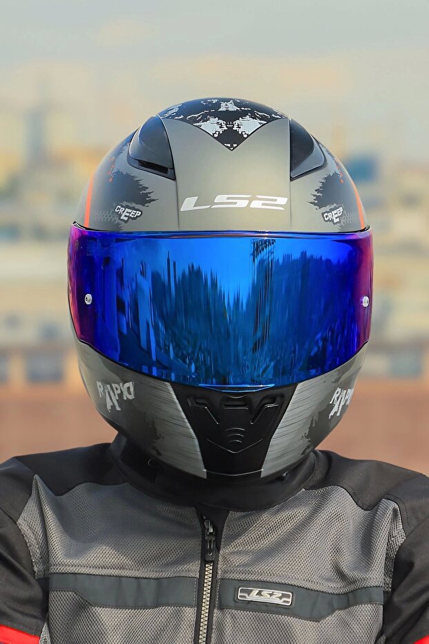 RAPID 2 CIRCLE MAT SİYAH-KIRMIZI KASK + SPOILER - 5