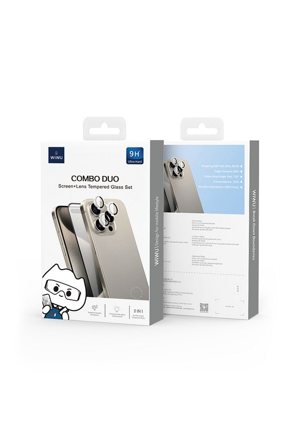 iPhone 16 Pro Max Wiwu Wi-IP002 2in1 Ahize Toz Önleyici Ekran Koruyucu ve Kamera Lens Koruyucu Seti - 2