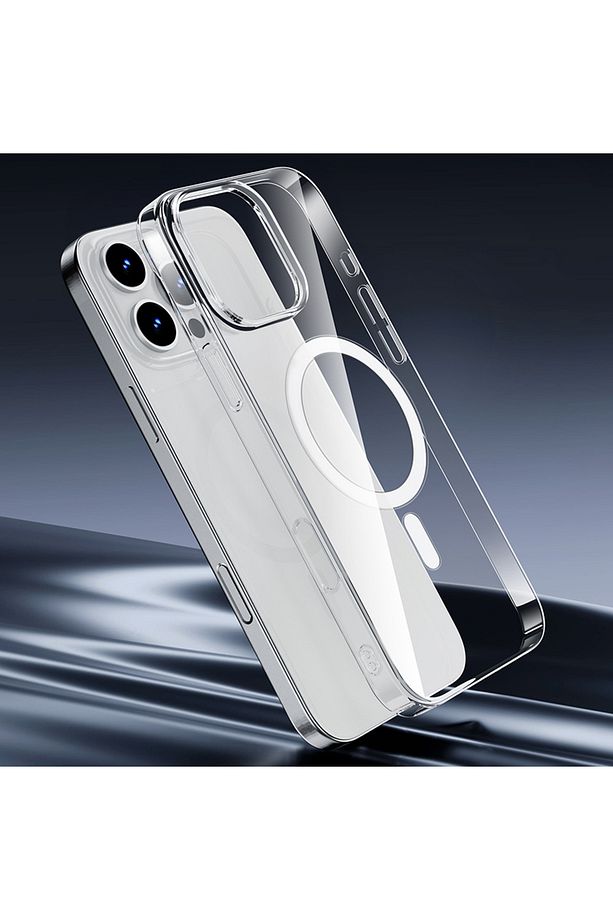 iPhone 16 Pro Max Kılıf Magsafe Şarj Özellikli Wiwu YXK-207 Invisible Pro Sert PC Kapak Şeffaf - 5