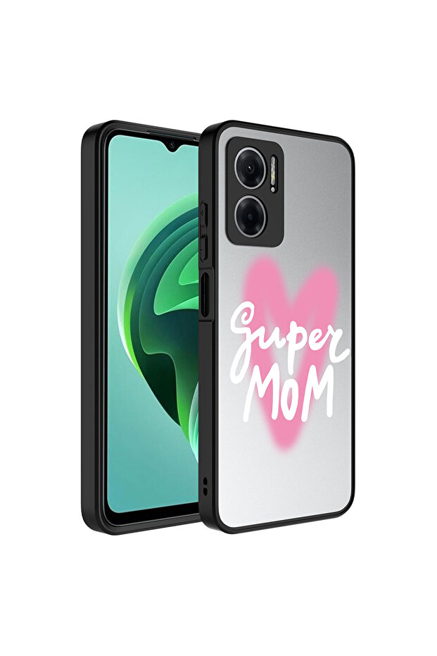 Redmi 10 5g Case Mirrored Pattern Camera Protected Glossy Zore Mirror Cover - Heart - 2