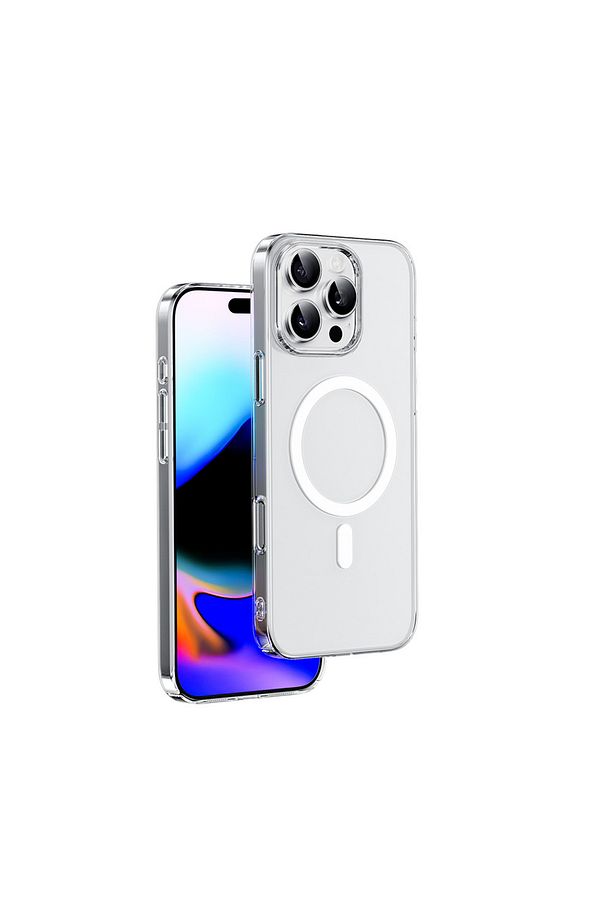 iPhone 16 Pro Max Kılıf Magsafe Şarj Özellikli Wiwu YXK-207 Invisible Pro Sert PC Kapak Şeffaf - 1