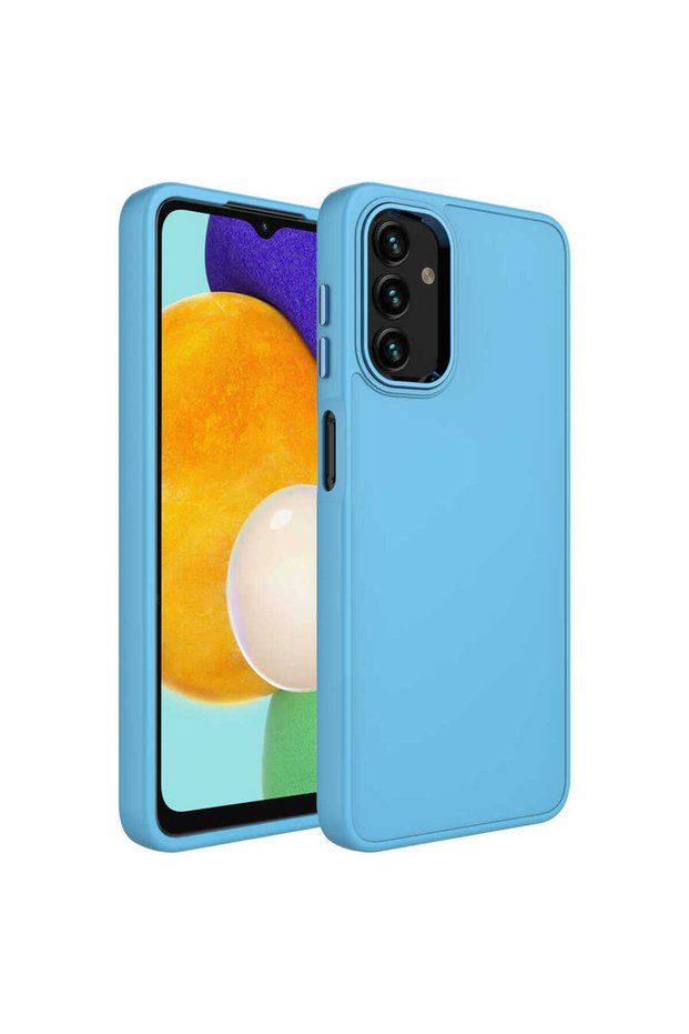 Compatible Case for Galaxy A13 4g Case Silicone with Metal Frame and Button Design Luna Cover