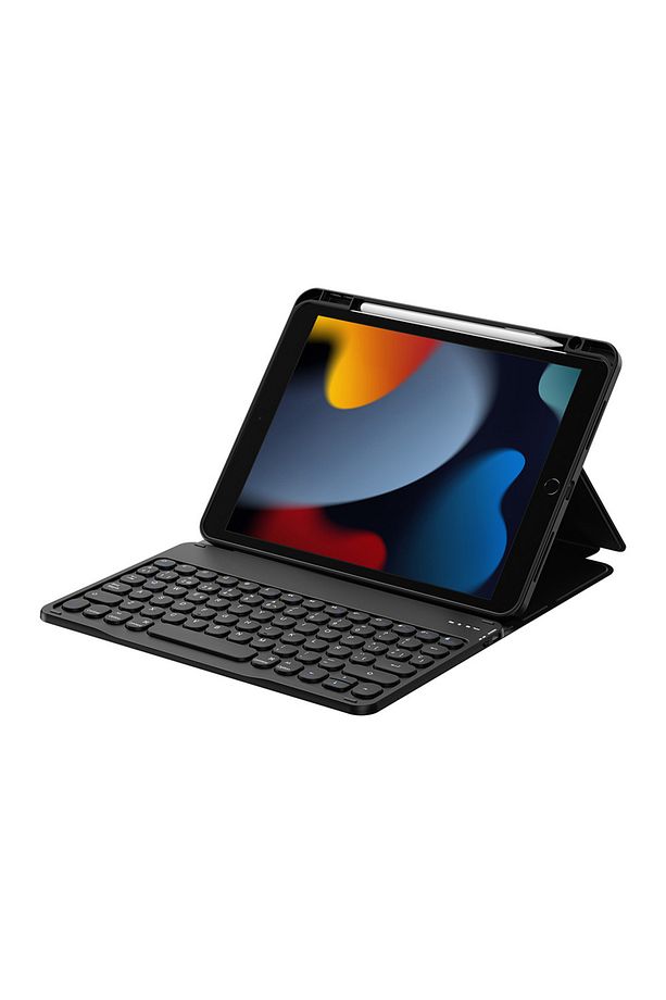 iPad 10.2 2021 9.Nesil Uyumlu Klavyeli Kılıf Wiwu Protective Gizli Kalem Bölmeli Siyah - 2