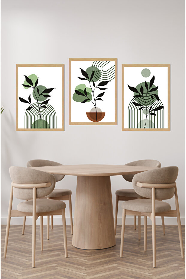 Dekorize Mdf 3 Parça 3 Mm Çerçeve Görünümlü Bohem Tablo 3025 - 1