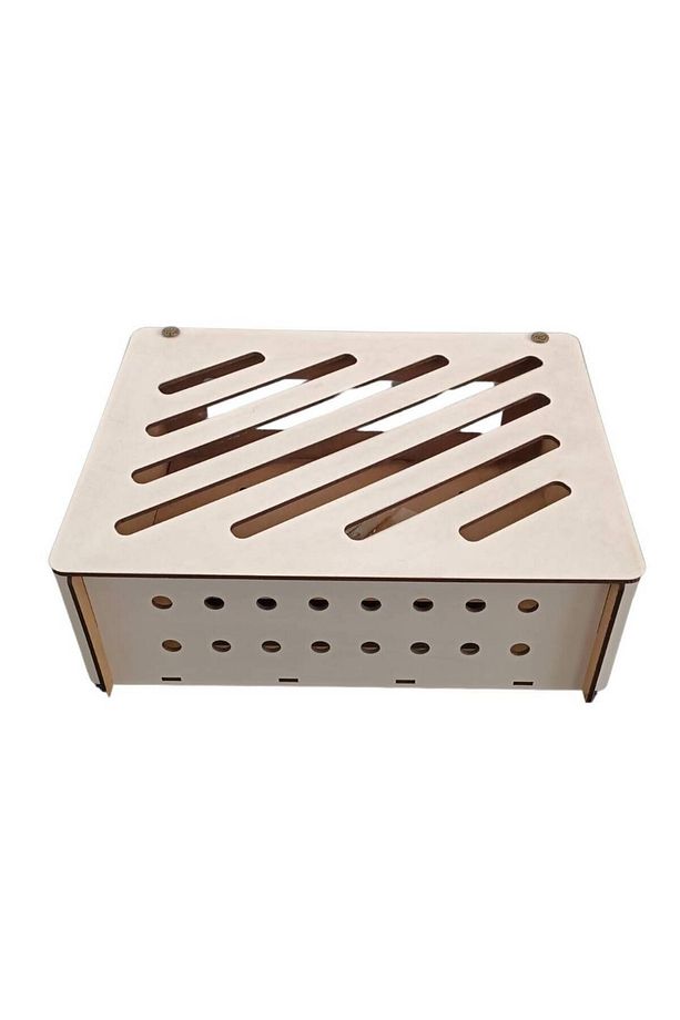 Modem Saklama Kutusu Çapraz Desen - 25x18x9 Cm - 4