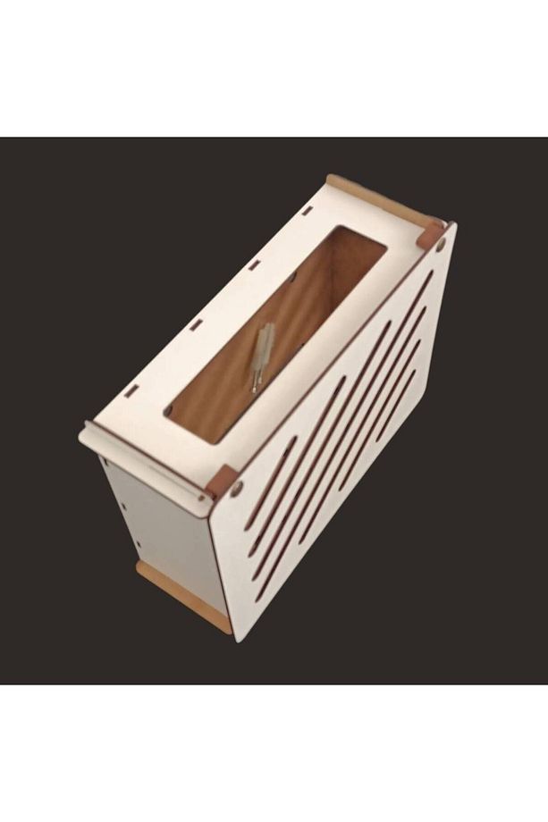 Modem Saklama Kutusu Çapraz Desen - 25x18x9 Cm - 5