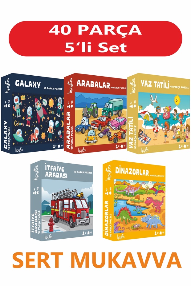 40 Parça Mini 5'li Puzzle Seti - 3