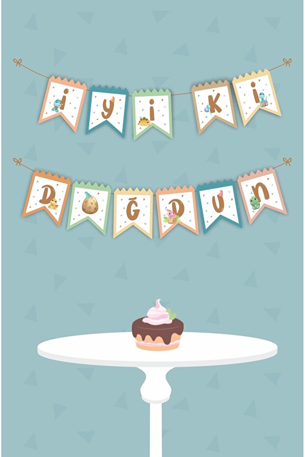 Large Baby Dinosaur Themed Banner *Thick Paper 150cm